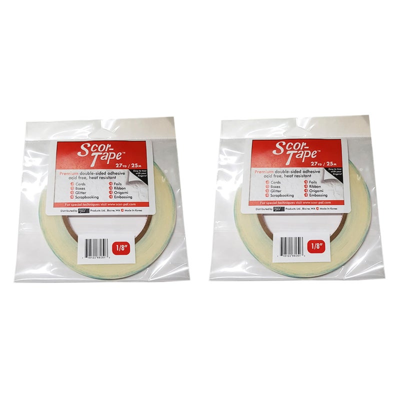Scor-Tape 1/8" X 27yds- 2 Pack